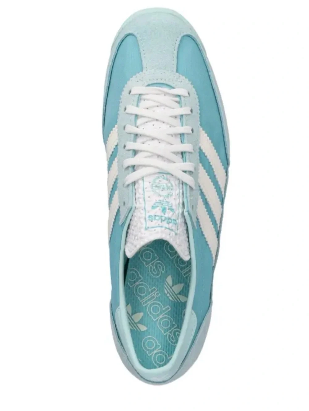 adidas SL72 Aqua and White Retro Low-Profile Trainers - Picture 2 of 4